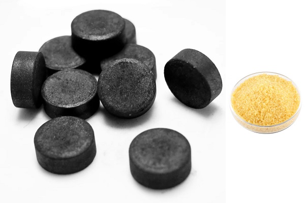 Активированный уголь и желатин